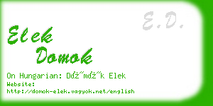 elek domok business card